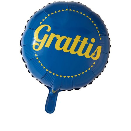 Grattis! Ballong i Sveriges flaggfärger för festliga tillfällen - Dekorera med stil och glädje - Runda Ballonger