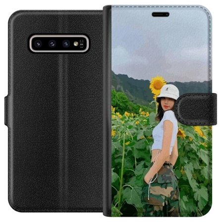 Yhteensopiva Lompakkokotelo Samsung Samsung Galaxy S10+ Lisa Blackpink Auringonkukat K-pop Idol
