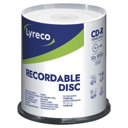 LYRECO CD-R 700MB 100/fp - Lyreco - Datorprodukter - Lagring - CD-skivor