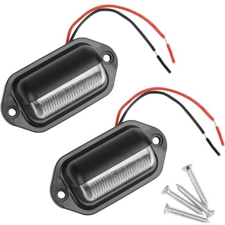 2 KPL LED-rekisterikilven valo vedenpitävä 6 SMD LED-takavalot rekisterikilven lamppu 12V/24V kuorma-auton pakettiauton perävaunun auton ajoneuvon 