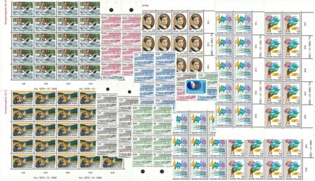 Finland - Dubletsamling i 1 kartotekskasse - Postfrisk