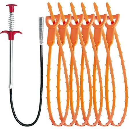 6 st avloppsrensningsverktyg 24 tum avloppsrensare pinnar till