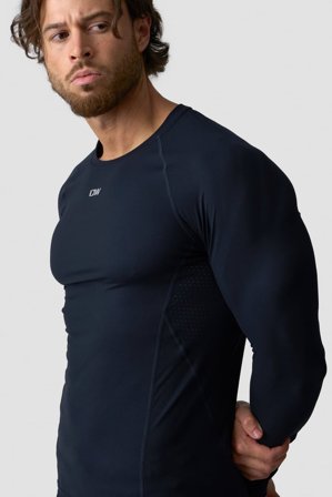Ignite Muscle Fit Long Sleeve Navy