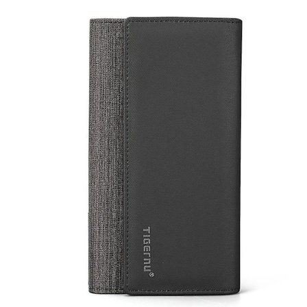 Miesten lompakko Oxford-kangasta pitkä kaksiosainen shekkivihko kolikkotasku