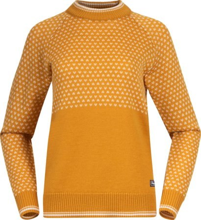Bergans Women's Alvdal Wool Jumper Women long-sleeved sweaters Yellow XL