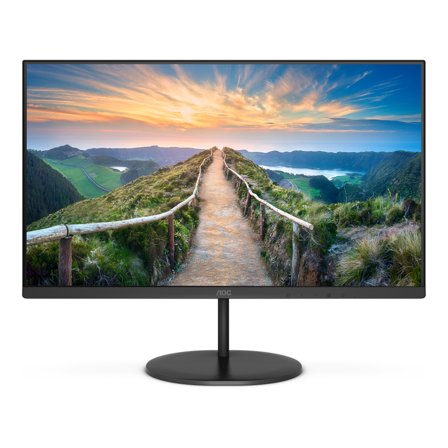 AOC Q24V4EA - LED monitor - 24" (23.8" viewable) - 2560 x 1440 QHD @ 75 Hz - IPS - 250 cd/m² - 1000:1 - 4 ms - HDMI, DisplayPort - speakers - black