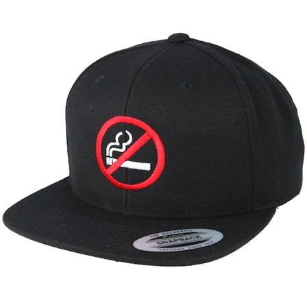 Iconic - No Smoke Black Snapback Snapback Black Cap - @ Hatstore