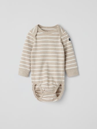 Polarn O. Pyret - Bodysuit striped - 68 - Childrenswear - brown