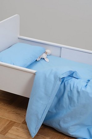 Jotex - Mini Påslakanset Spjälsäng Himmelsblå ZACK - Köp Barnpåslakan & örngott hos Jotex