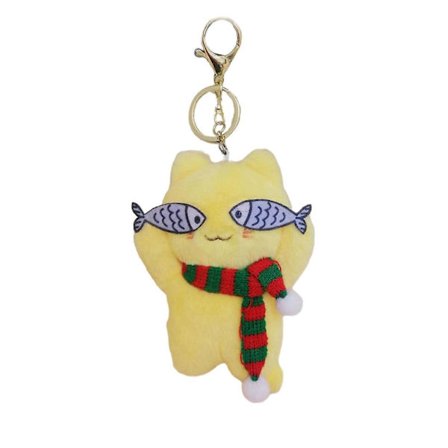 Delikat Kat Plys Legetøj Vedhæng Moderigtig Kat Nøgler Holder Plys Dukker Nøgleringe Kat Vedhæng Rygsæk Vedhæng til Teenagere