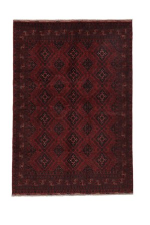 Orientalischer Afghan Khal Mohammadi Teppich 198X290 Schwarz Wolle, Afghanistan