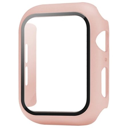 Härdat glas + fodral för Apple Watch 46 mm 44 mm 45 mm 41 mm 40 mm 42 mm skärmskydd för iWatch serie 10 9 8 7 6 SE 5 tillbehör