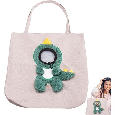 Husdjursbärväska, handsfree hund- och kattbärväska, axelremsväska i canvas