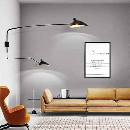 Enkel Stil Svängande Vägglampa Kupol Lampskärm 1-2 Ljus