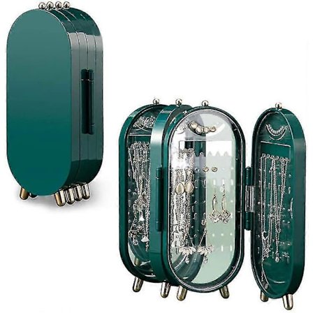 Halskæde Smykke Organizer Med Foldeskærm Design, Akryl Smykkeskrin Holder Op Til Par Øreringe