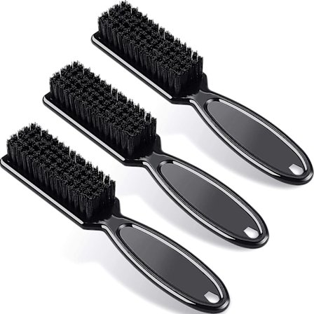 Clipper Blade Cleaning Brush Hair Clipper Cleaning Nylon Brush Nail Brush Trimmer Barber Cleaning Brush Tool (3 st, Svart)