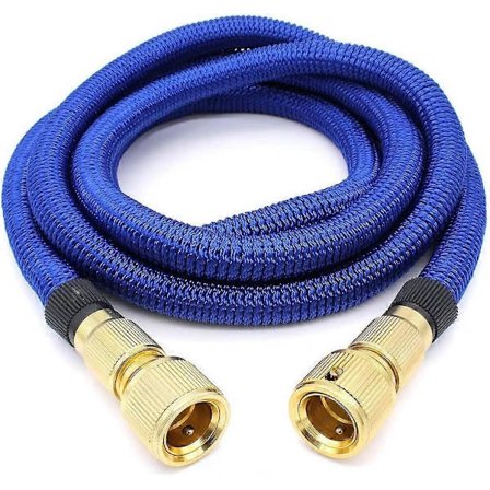 Expanderbar trädgårdsslang, flexibel och hopfällbar vattenslang med metallkopplingar för bevattning/trädgårdsrengöring/biltvätt (2,5 m)