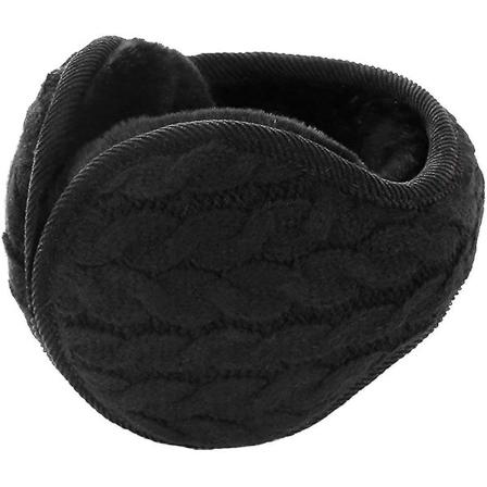 Galaxy Unisex Varm Stickade Öronmuffar Cashmere Vinter Ren Färg Justerbar Öronvärmare (Svart) Svart