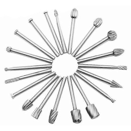 Roterende Kuttere - 20 stk Freser Bits Tre Kutter Trebearbeiding Freser Verktøy Med 3mm Skaft For Roterende Verktøy Tilbehør For DIY Snekring, 
