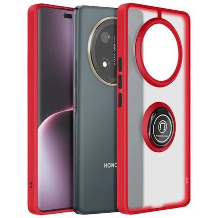 Iskunkestävä kuori - Honor - Magic 7 Lite - Punainen - Metallirenkaat - Video tuki