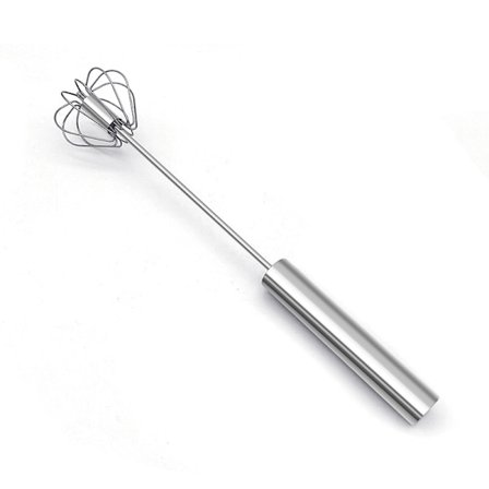 Halvautomatisk rostfri stålvisp manuell press roterande visp