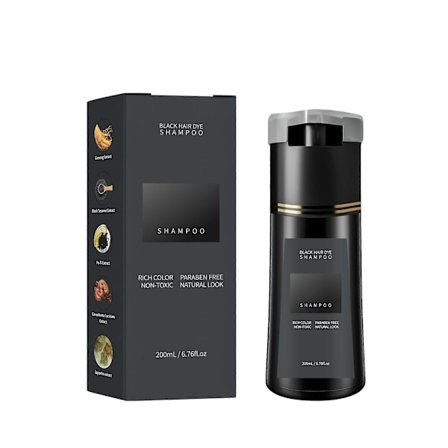 Hiusten värjäys shampoo, hiusten värjäys shampoo miehille ja naisille, luonnollinen hiusväri shampoo harmaiden hiusten peittämiseen, hiusten 