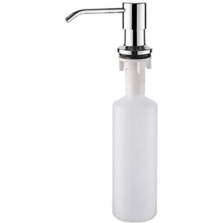 Sølv Vask Sæbedispenser 500ML, Flydende Pumpe Diffuser, Skjult Opvaskemiddeldispenser, Krom