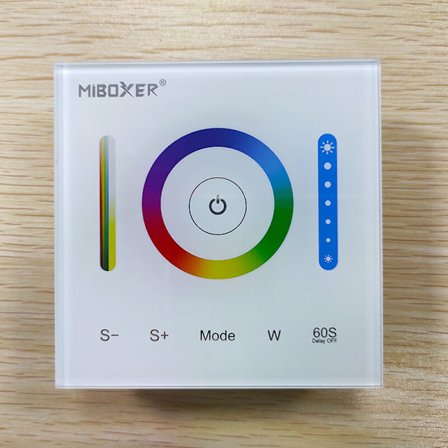 LED Vägg Touch Panel Kontroller för RGB/RGBW/RGB+CCT LED Färgskiftande Strip Ljus med DC 12-24V