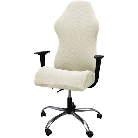 Kontorsstolsöverdrag Vit Avtagbar Universell Modern Simplism Stil Rotationsstol Överdrag för Kontorsstol Rotationsvridbar Stolsarmstöd Stol