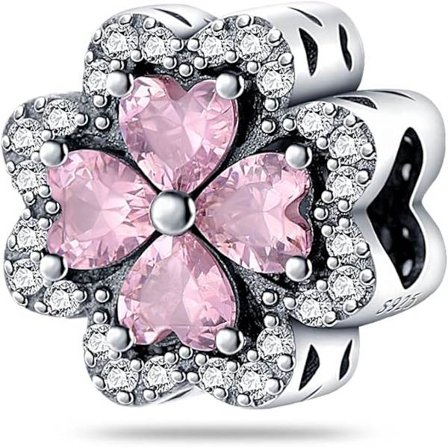 Berlocker Hängen Pärlor 925 Sterling Silver med 5A Cubic Zirconia Kompatibel Europeiskt Armband, Julberlocker för Kvinnor Flickor