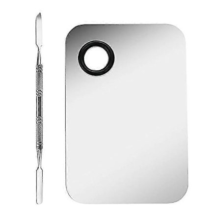 Ammattimainen meikkipalettialusta, sekoitettu meikki ruostumattomasta teräksestä, nestemäinen meikkivoidepaletti, akvarelli