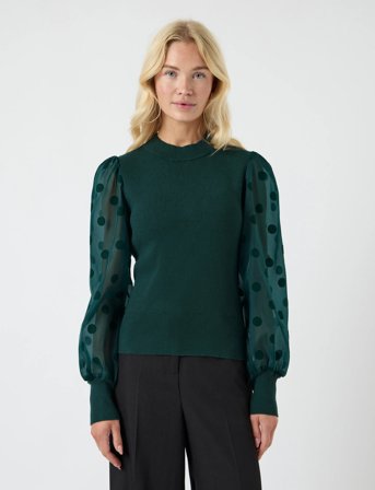 YAS Yasdotme Ls Knit Pullover S. Noos - Green - M