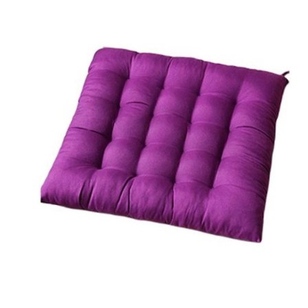 2 stk. firkantede stolhynder indendørs sædehynder puder med bånd tyk blød sædehynde til køkken 40*40cm lilla