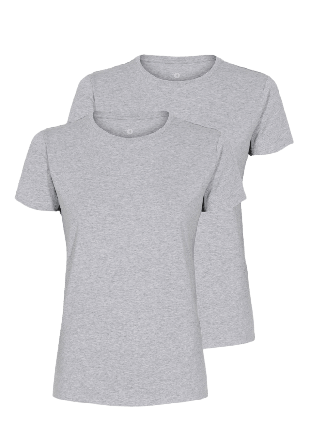 JBS of Denmark 2-pack Bambu, T-shirt, Brun Myskläder & loungewear Dam Grå L