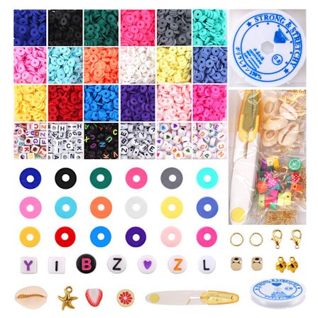 4105 kpl 18 väristä savihelmeä rannekorujen valmistukseen, monivärisiä savihelmiä korujen valmistukseen MultiColor