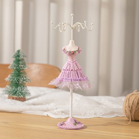 Halsband Display Stand Smycken Display Stand LILA