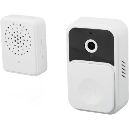 Videodørklokke til Tuya-app, 1080P HD vidvinkel sikkerhedskamera, op til 128 GB hukommelse, 2-vejs stemmeintercom realtidsvideo Smart 