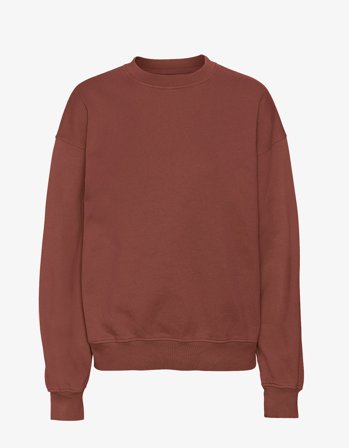 Organic Oversized Crew - Cinnamon Brown - XS