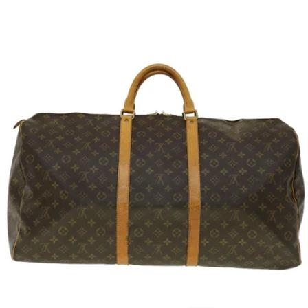 Louis Vuitton Vintage Brown Canvas Louis Vuitton Keepall , Bruin , unisex , Maat: ONE Size Vintage Tassen