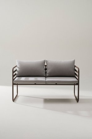 Jotex - Loungesofa Aluminium/Polyester/Polyeterskum Brun CADIZ - Kjøp Loungemøbler hos Jotex