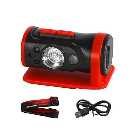 Udendørs Natfiskeri Stærkt Lys Genopladelig Hovedbeklædning Agnlamp Led Induktiv Kasket Clip Hoved L