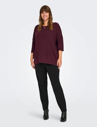 ONLY Carmakoma Carlamour 3/4 Top - Burgundy - 50-52