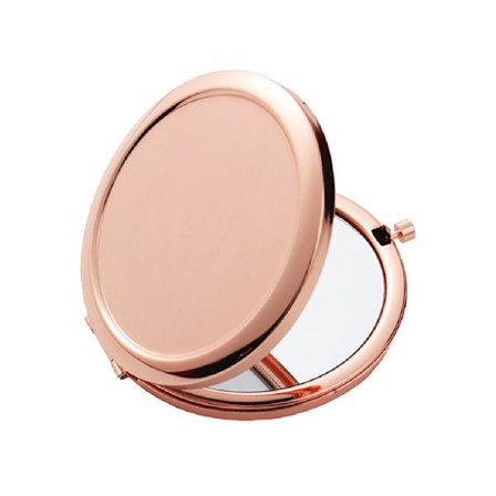 Kosmetisk speil, sammenleggbart HD, portabelt, lite speil for studenthybel, sminkespeil for skrivebord, rosegull