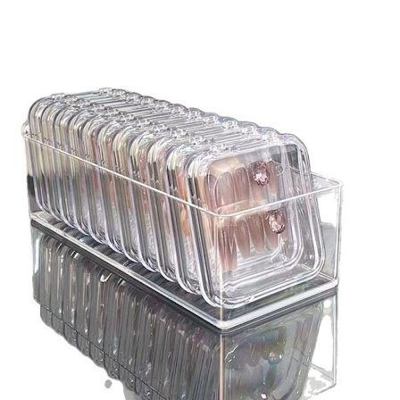 QD-REMAKE Neglelakopbevaring, 12 stk. Press-on Negleopbevaring, Kunstige Press-on Neglebeholdere, Klar Akryl Neglelakopbevaringsetui med