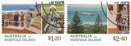Norfolk Island - Royalt besøg 1974 - Stemplet sæt 2v