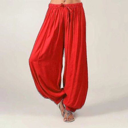 Yoga Baggy Harem Bukser Dame Grøn Hvid Sort XL[CO]