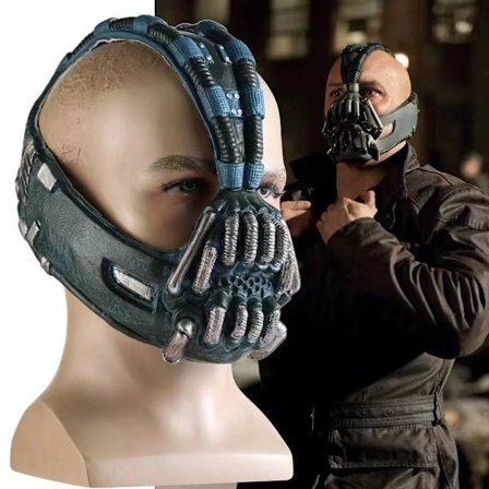 Horror Rollspel Huvudöverdrag Kläder Bane Mask Film The Dark Knight Cosplay Latex Mask Halloween Fest Vuxenstorlek Hjälm