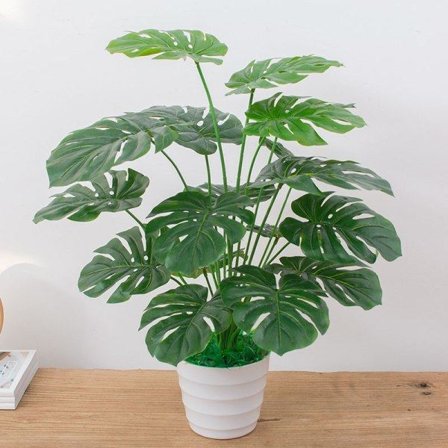 IC 60 cm kunstig Monstera-plante uten potte