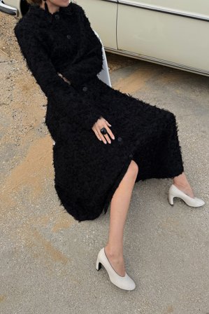 Hanna Stefansson x NA-KD Manteau structuré fin oversize - Manteaux - Noir - EU 38