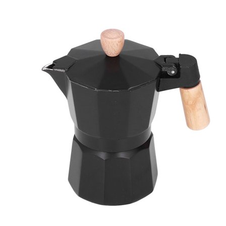 Oktagonal kaffemaskine til komfur, håndbrygget kaffekande til 3 kopper, camping, husholdning, kontor